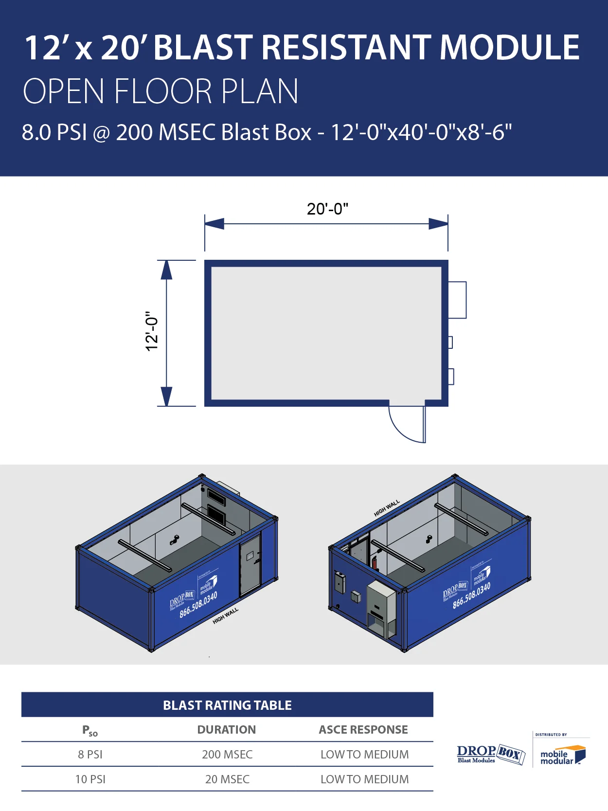 12’ x 20’ Open Floor Plan-Mobile