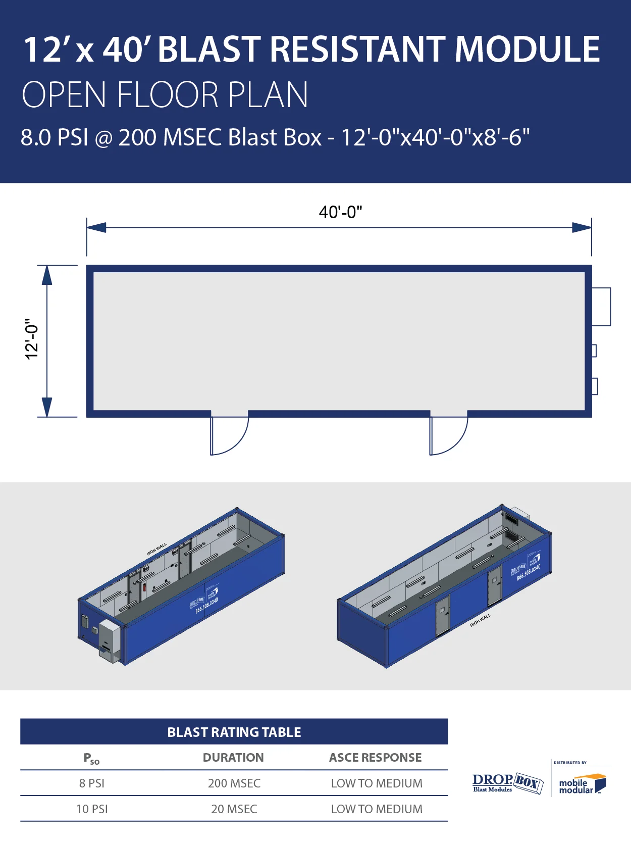 12’ x 40’ Open Floor Plan-Mobile