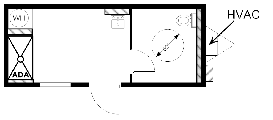 Restroom, 8x20 HCD  w/Shower