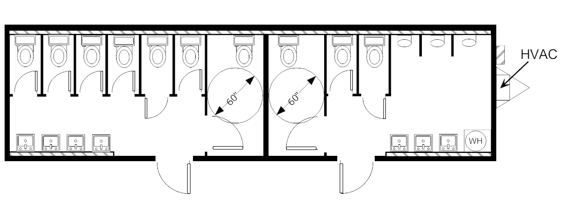 Restroom, 12x44 HCD 